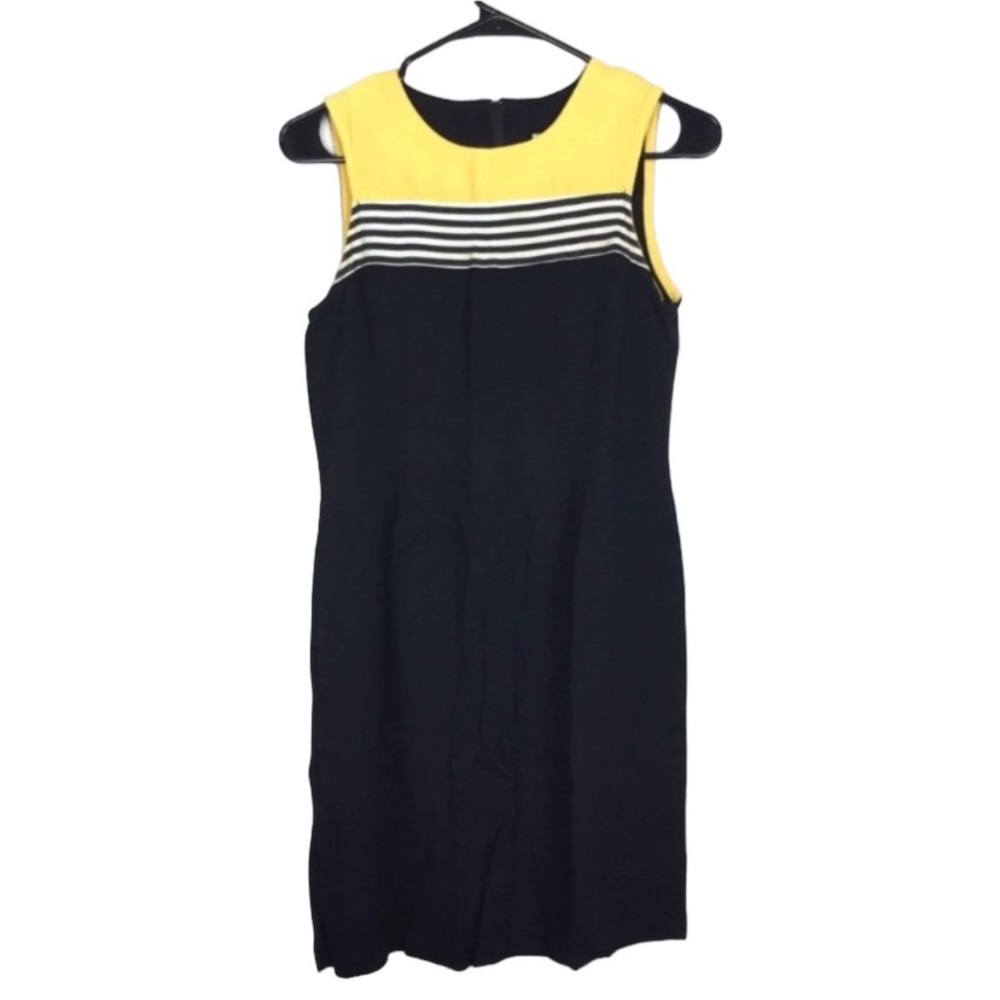 Vintage color block retro mini dress size 8 petite retro